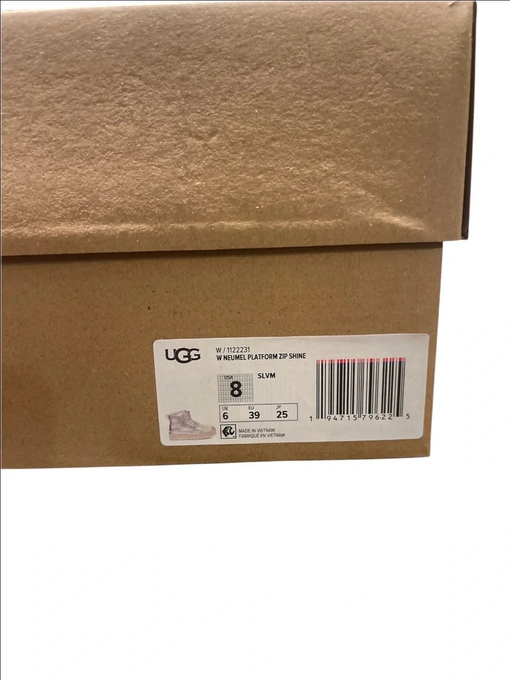 UGG Woman Metallic Silver Platform Ankle Boots